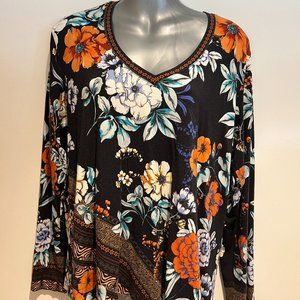 Johnny Was long Sleeve Tee Tshirt size medium